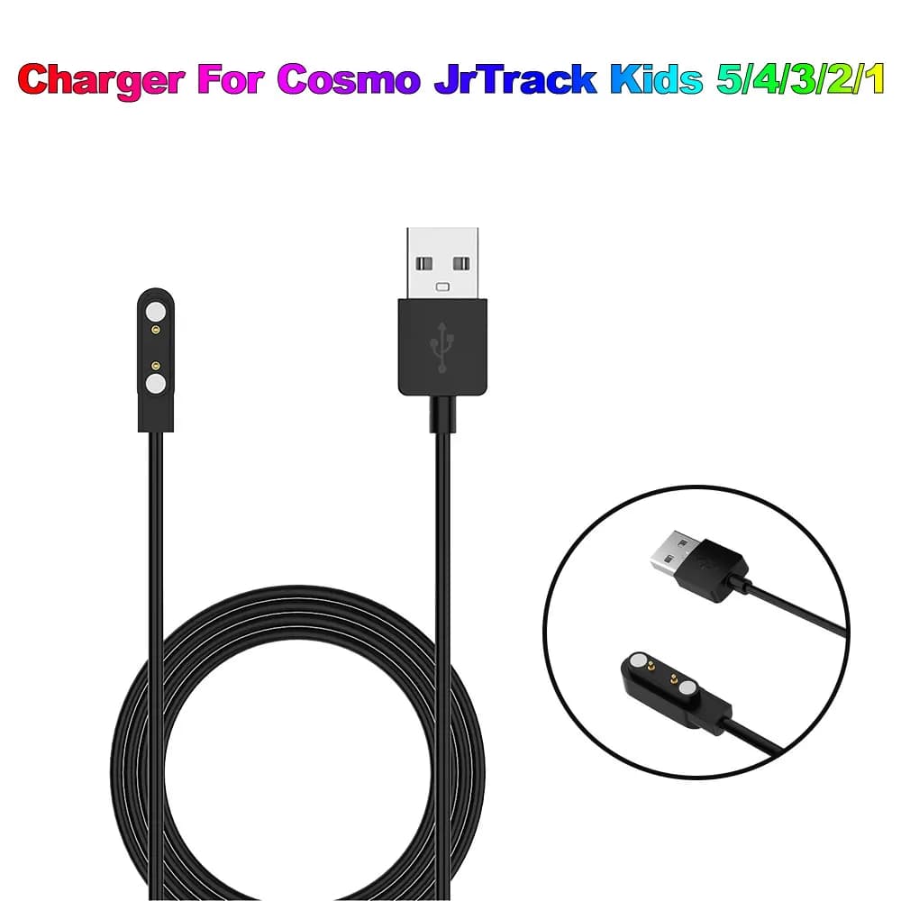 60cm Charger Cable Replacement Charging Adapter For Cosmo JrTrack Kids 5/4/3/2/1 Xplora XG02 Smart Watch Accessories