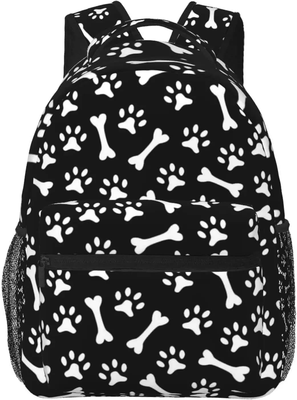 Zaino con stampa zampa di cane colorato borse per libri carine borse a tracolla per Laptop viaggi escursionismo campeggio Daypack per uomo donna