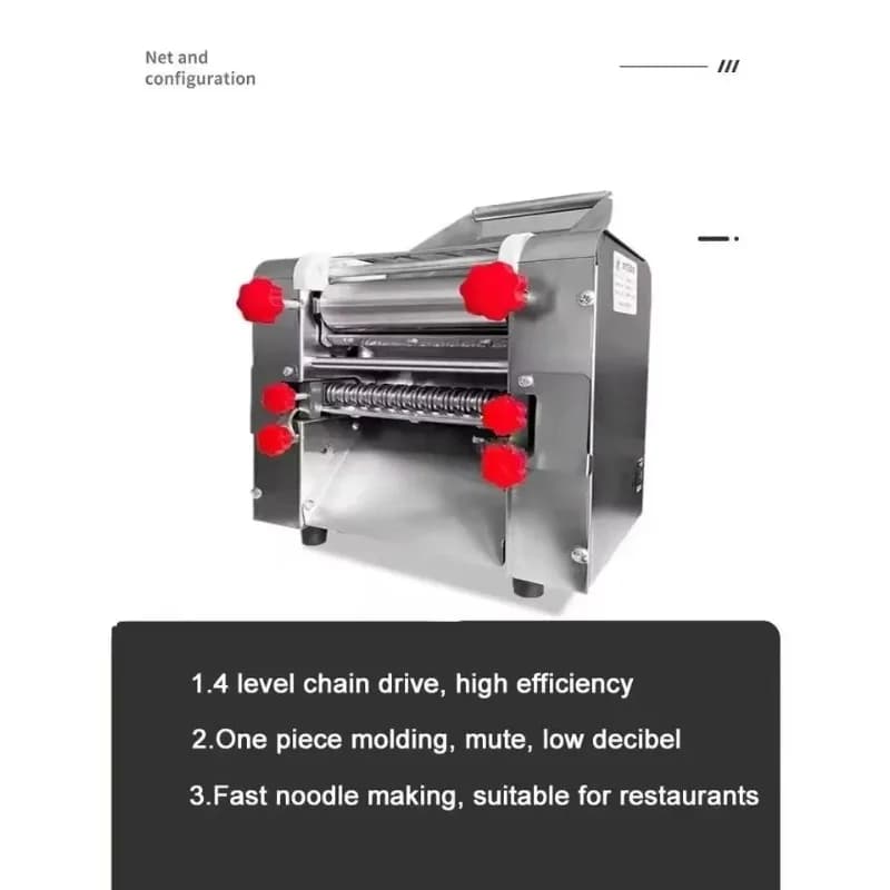 Macchina per Pasta Elettrica Professionale da Tavolo in Acciaio Inossidabile per Impastare e Lavorare la Pasta e i Ravioli
