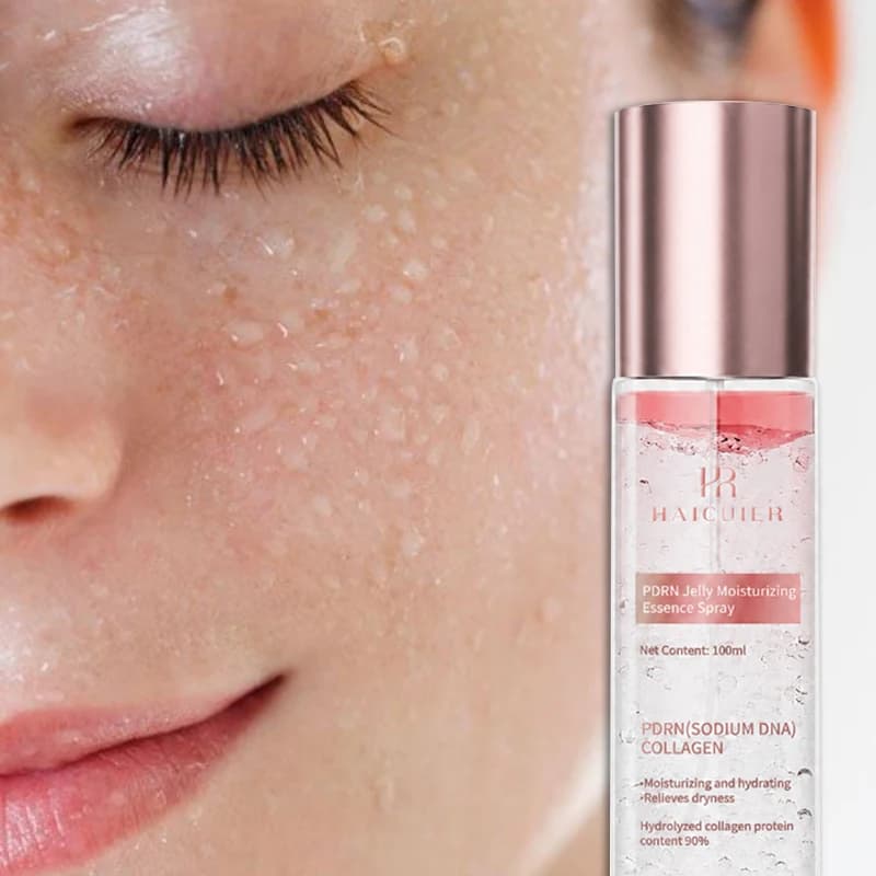 PDRN Vitamin C Moisturizing Brightening Jelly Essence Spray 100ml Collagen Hydrating Serum Makeup Primer Spray Soothe Dry Skin