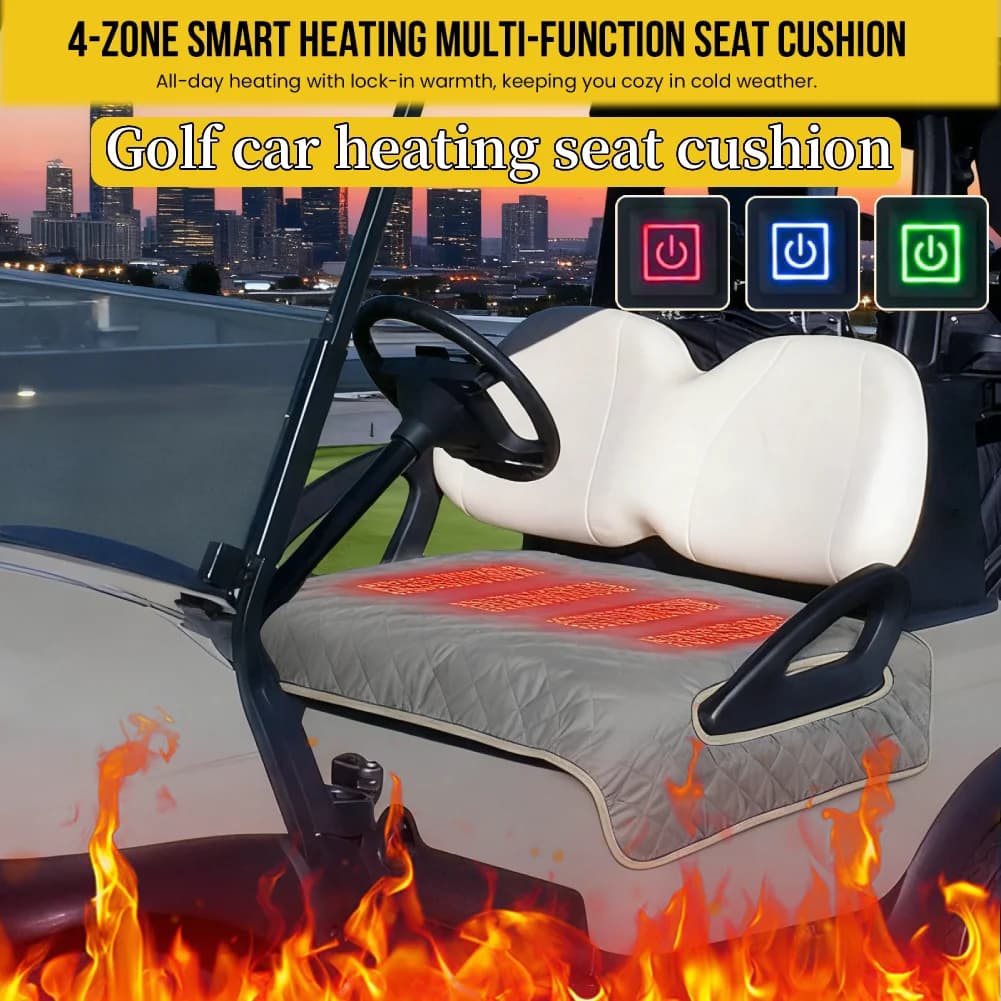 Coperta per asciugamano per sedile per carrello da golf Cuscino per sedile riscaldato impermeabile Carrello sportivo da viaggio Fodera per cuscino per sedile Regali da golf per uomini Amante del golf