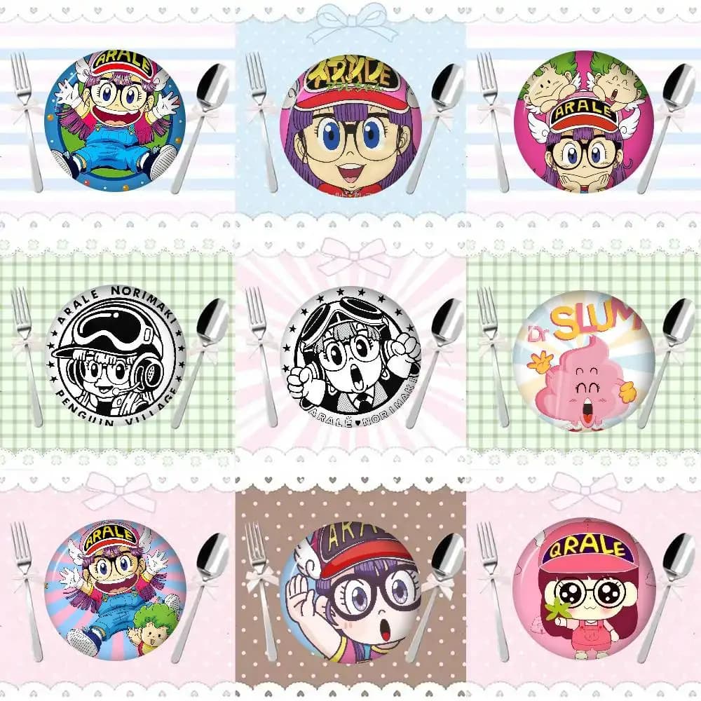 Spilla in Latta Fatta a Mano con Icona Anime Carina, Distintivo per Zaino, Vestiti, Ornamento per il Petto, Regali, LOGO Dr SLUMP A-ARALE CHAN