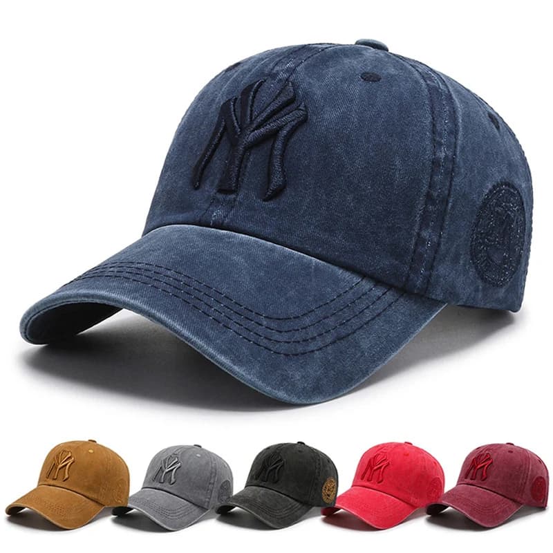 Vintage Men Women Baseball Cap Embroidery Fashion Summer Sun Visor Snapback Washed Ins Popular Hip Hop Trucker Dad Hat H155