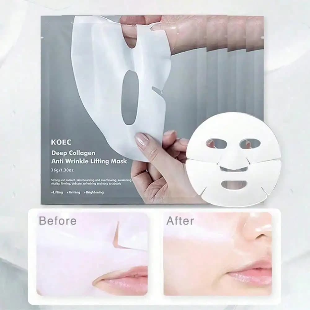 Collagen Overnight Sleeping Mask Infused with 9 Peptides, Hydrating Skin Care Mask, 4 Pack, Thoughtful Valentine Gift Choice for Women