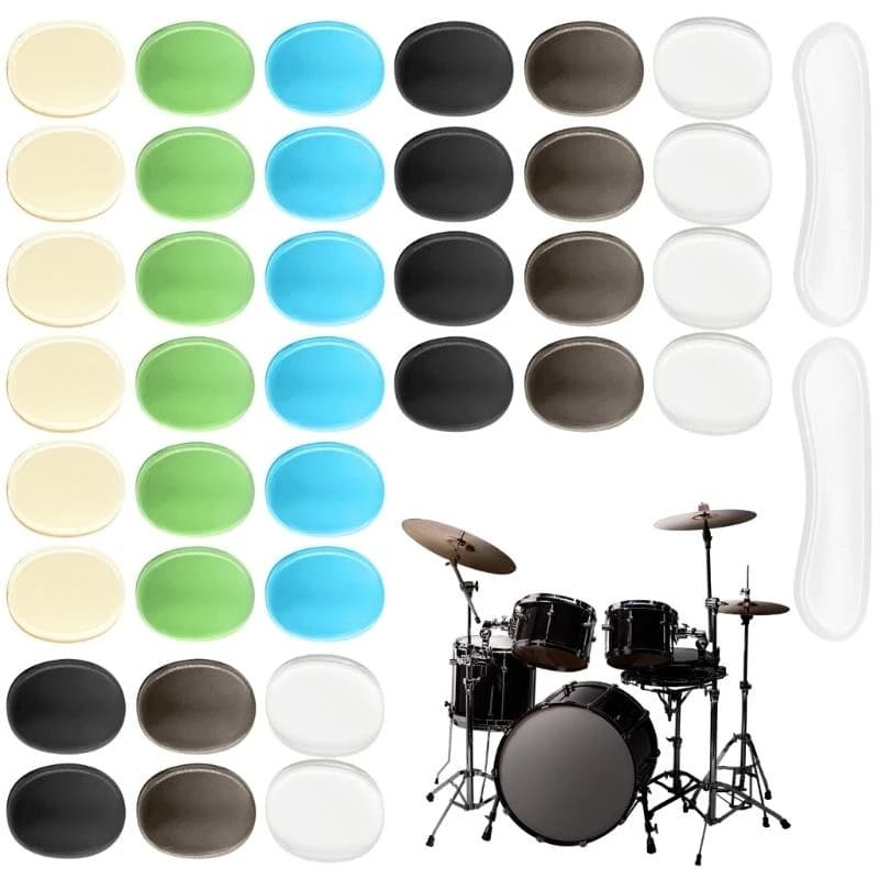 Soundproof Drum Practice Pads Adhesive Silicone Mufflers Easy Installation Noise Control Solution Silicone Drum Mute Pad