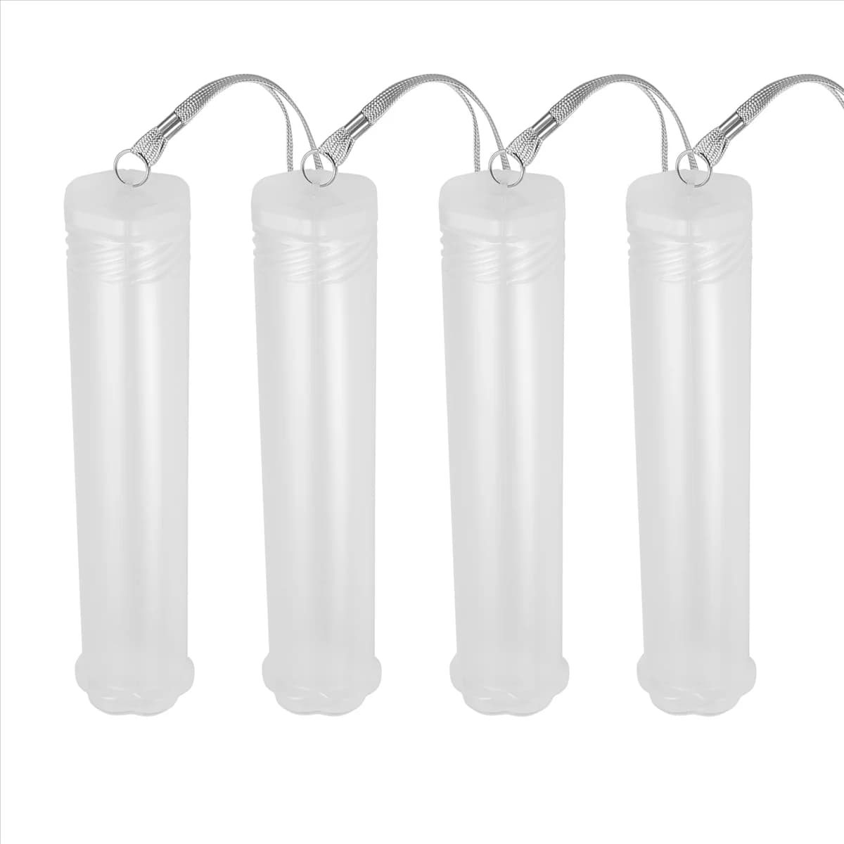 UNCL Confezione da 4 astucci in plastica estensibile per pennelli, tubo porta pennelli lungo trasparente, contenitore per matite