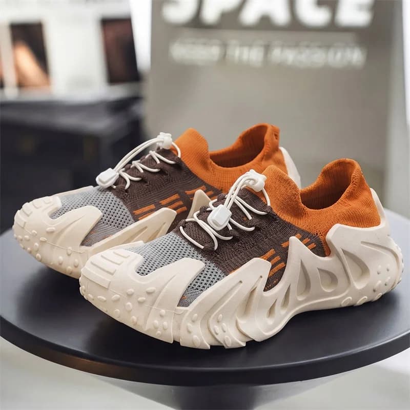 .Men Daily Outdoor Running Trainers Summer Full Breath Circulation Mesh Slip Resist Cushion Insole Casual Footwear