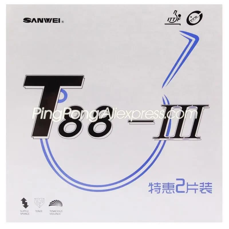 Originale SANWEI T88-3 Gomma da ping pong Tipo Allround Anello di controllo della velocità di rotazione T88 Spugna da ping pong