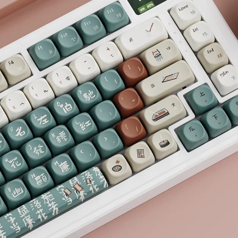 Bookish Paper Retro Keycap PBT Sublimazione a caldo Tastiera meccanica rotonda Keycap 6.25 Albero satellitare universale