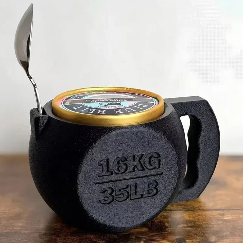 Creative Kettlebell Ice Cream Cup Holder Novelty Dessert Container Cute Snack Storage Organizer for Home Party Kitchen Gadget