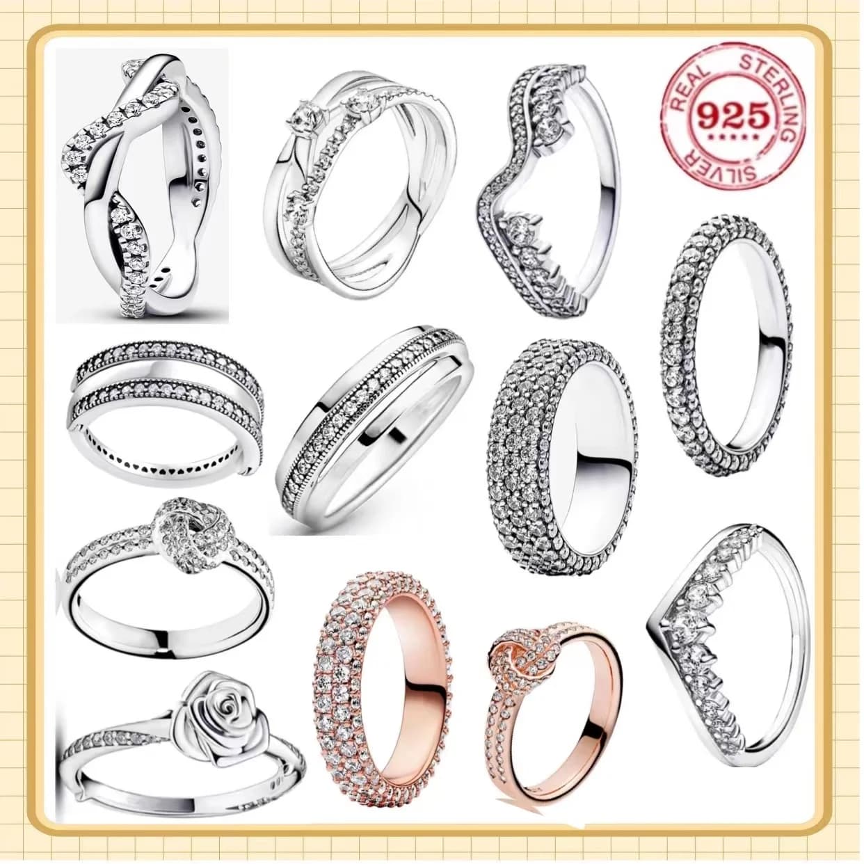 Design-Savvy S925 Sterling Silver Closed Ring For Women's Original Finger Ring Fine Trendy Party Jewelry Gifts