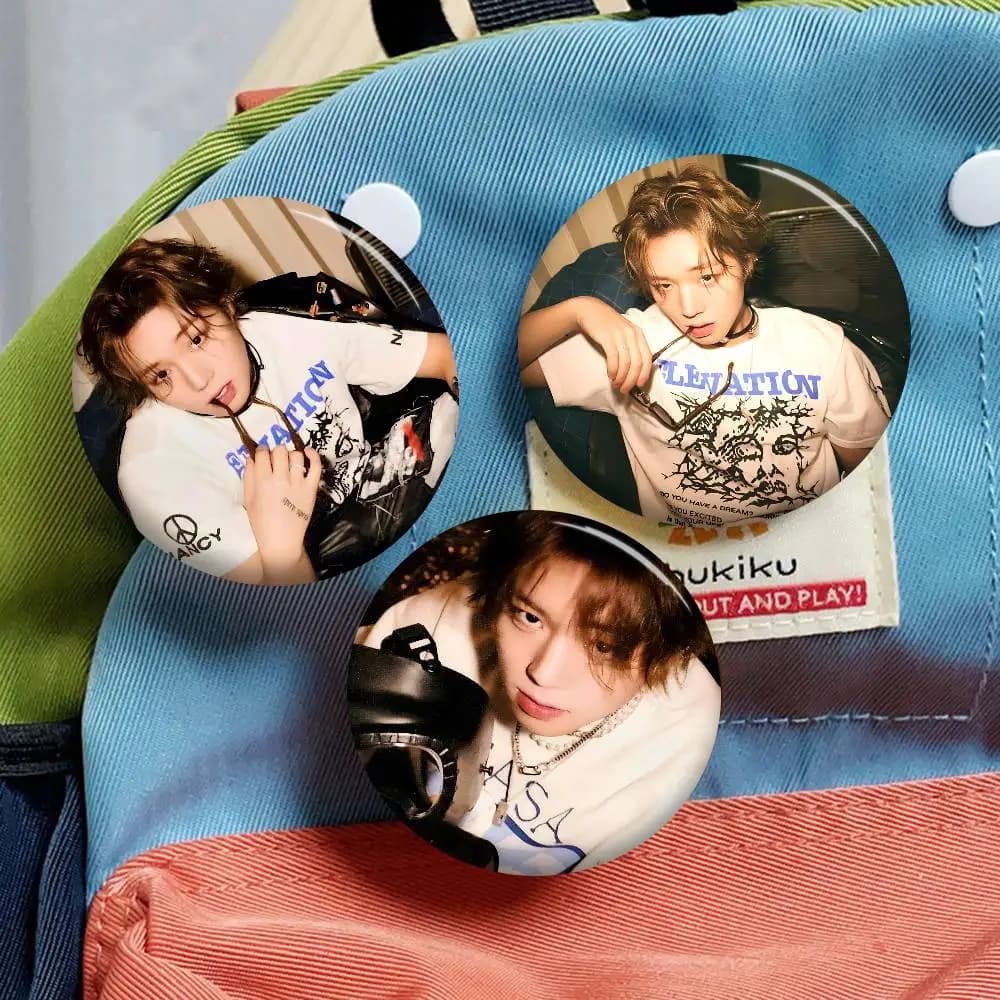 Korean P-PARK JI HOON 58mm Cute Series Pins Funny Badge Interesting Cartoon Animals Brooches Backpack Clothes Gift Accessory