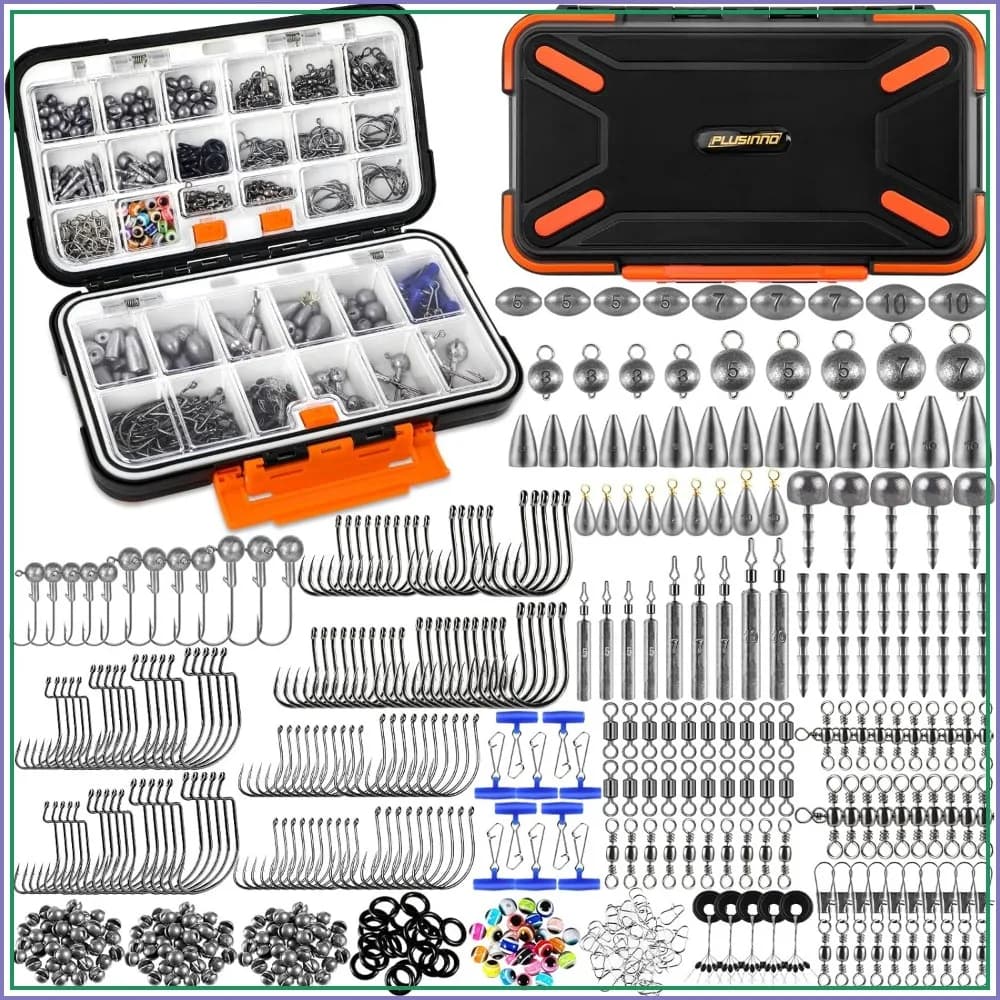Complete 397pcs Fishing Tackle Box Set - Organized Gear for Bass Trout, Durable Waterproof Case