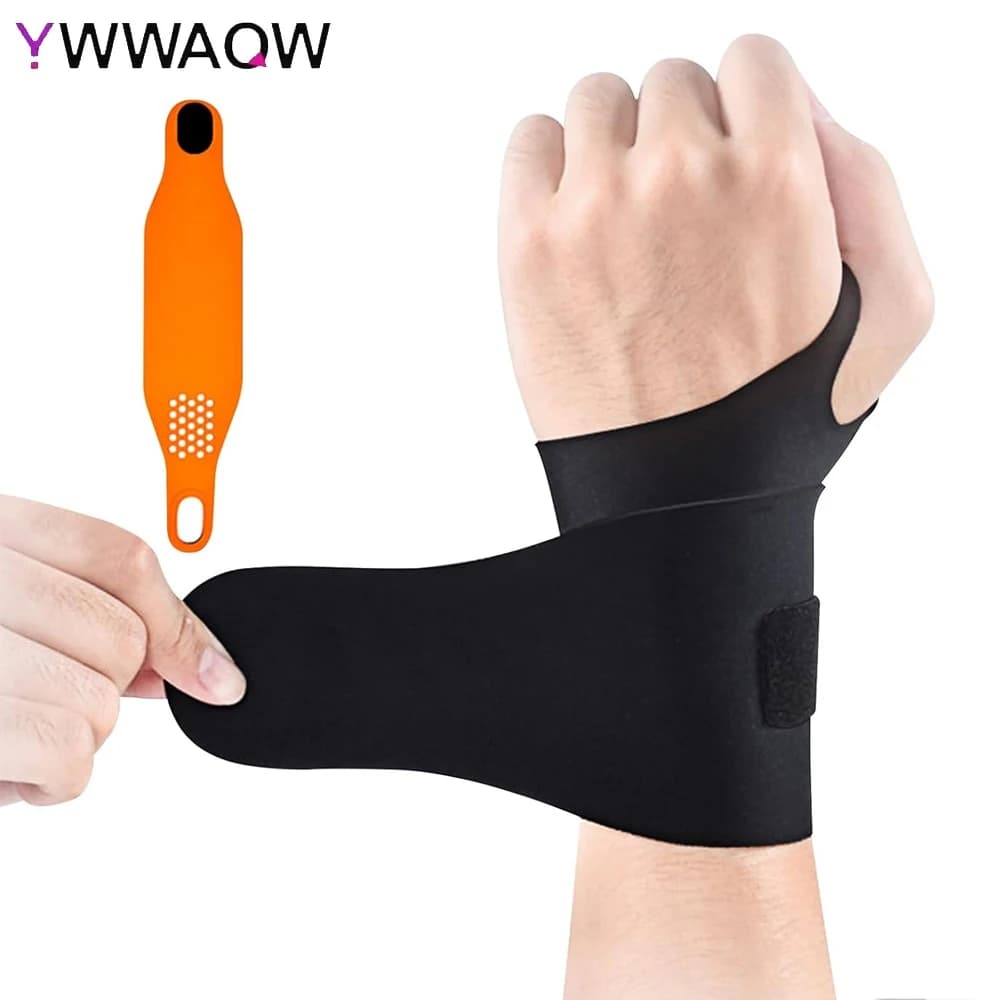Tutore da polso 1 pezzo, flessibile, supporto per il polso, per uomo e donna, regolabile, sportivo, leggero, adatto alle entrambe le mani