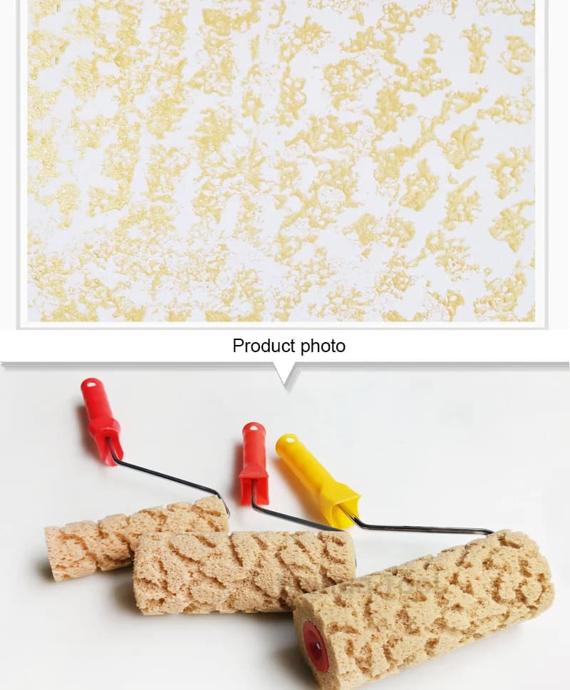 Painting Sponge Roller 6/7/8 Inches, Artificial Algae Texture Roller for Wall Decoration and Pattern Design