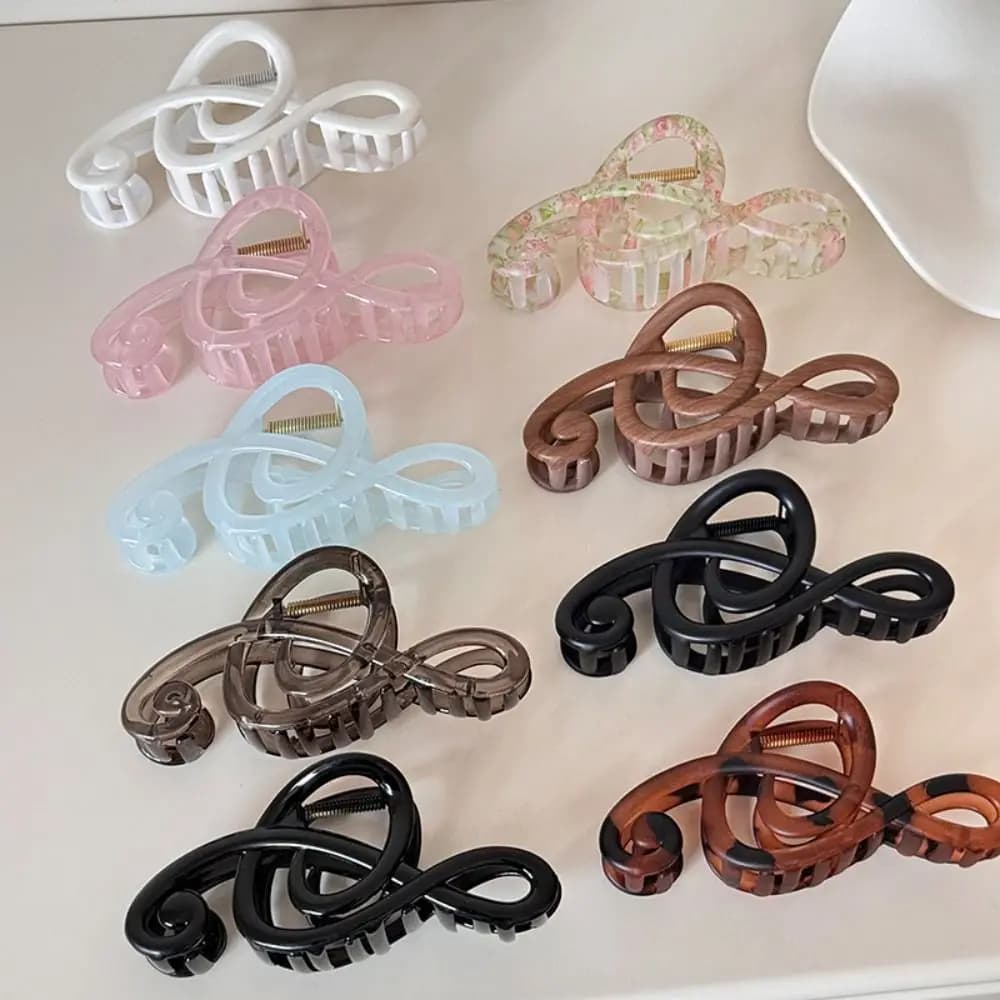 Hairpin Musical Note Hair Claw Extra Large Geometry Mobiu Hair Clip Non-Slip for Thick Hair Plastic Grab Clip Hair Accessories