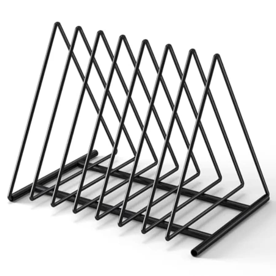 Triangle File Folder Racks, 7 Sections File Holder, File Storage Sorter/Stand, Desktop File Organizer, Wire Organizer Rack, Mag
