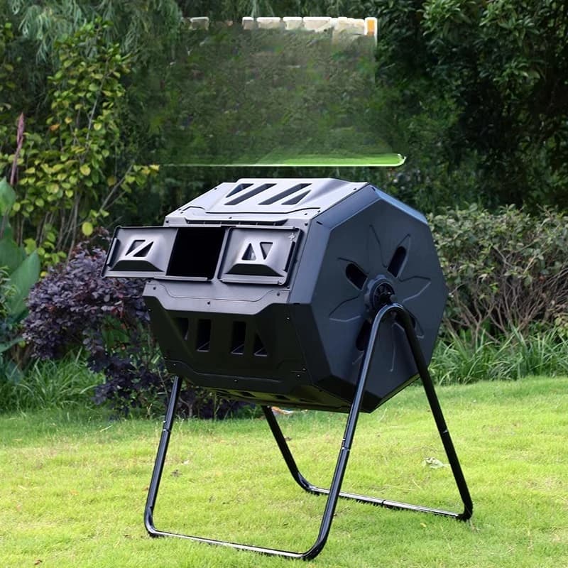 Contenitore per compost da giardino Secchio per fermentazione del compost rotante per esterni Secchio per compost da giardino di grandi dimensioni