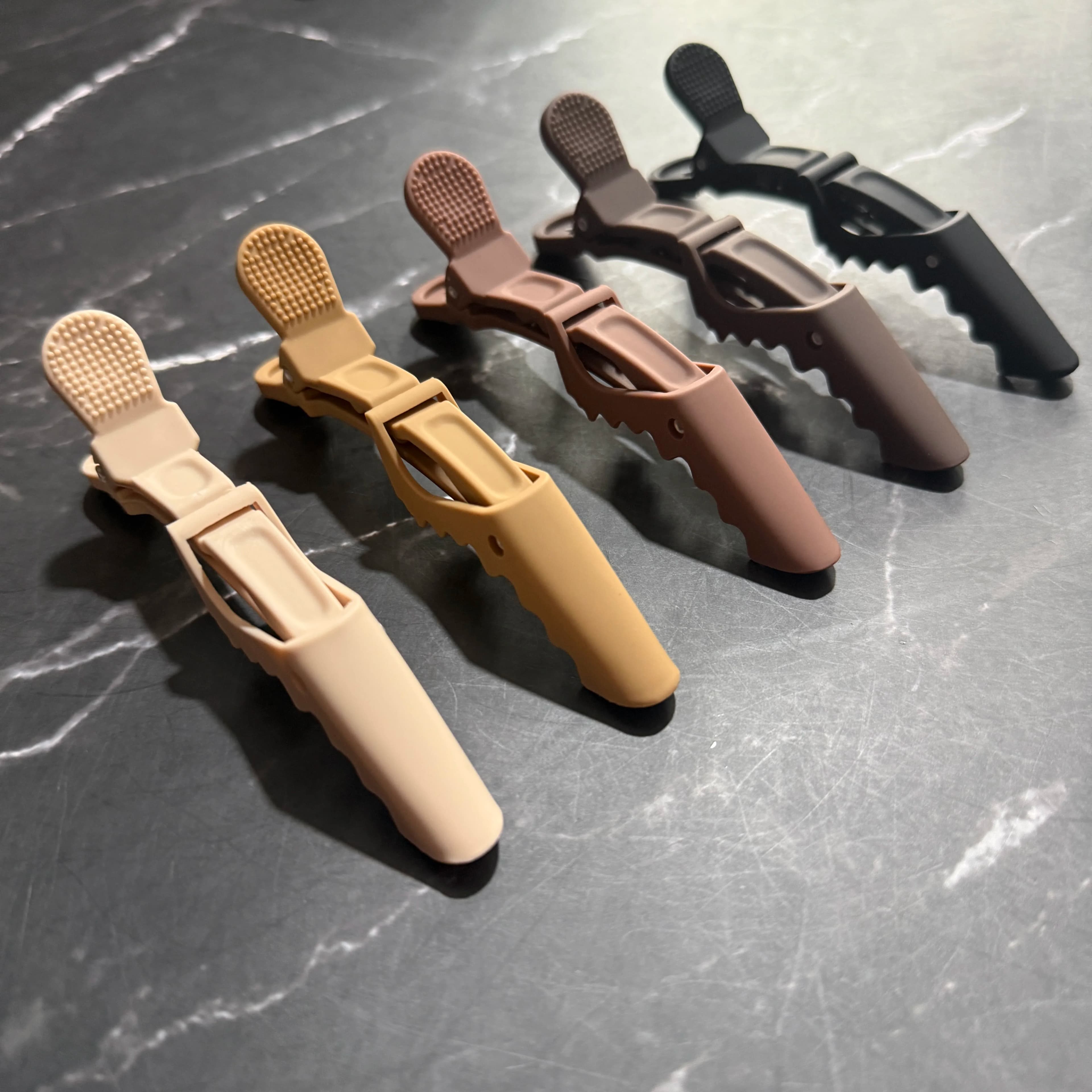 ARLANY Set di 6 Clip per Capelli Opache a Forma di Alligatore, Fermagli per Parrucchieri e Barbieri