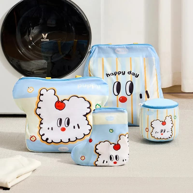 Bed linen bag Anti-deformation classification Fine knitted linen bag for domestic use Underwear for portable clothes thickened Four pieces
