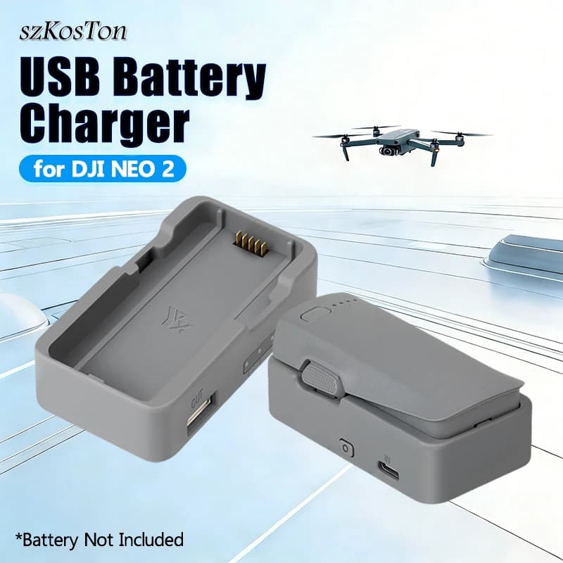 Caricabatterie per DJI NEO 2, Hub di Ricarica, Power Bank, Stazione di Ricarica, Kit per Accessori Drone DJI NEO 2