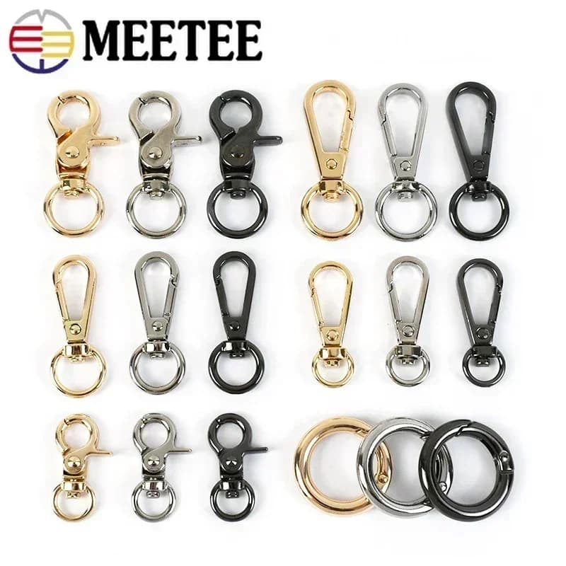 10/20 Pz Aragosta In Metallo Fibbie Girevoli Moschettone Gancio Trigger Chiusura O Anello Borsa Cinghia Cintura Borsa Gancio Accessori Per Cucire FAI DA TE