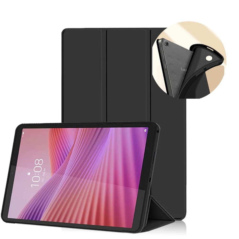 Custodia per Lenovo Tab One 8.7'' / Tab K9 2025, Cover Folio Pieghevole Ultra-Sottile in Pelle TPU con Funzione Auto Wake/Sleep