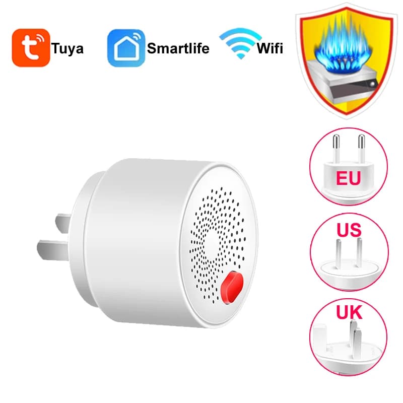 Tuya Smart Home Wifi Sensore di gas naturale Carbone combustibile Gas GPL Rilevatore di perdite di gas Protezione antincendio Vita intelligente