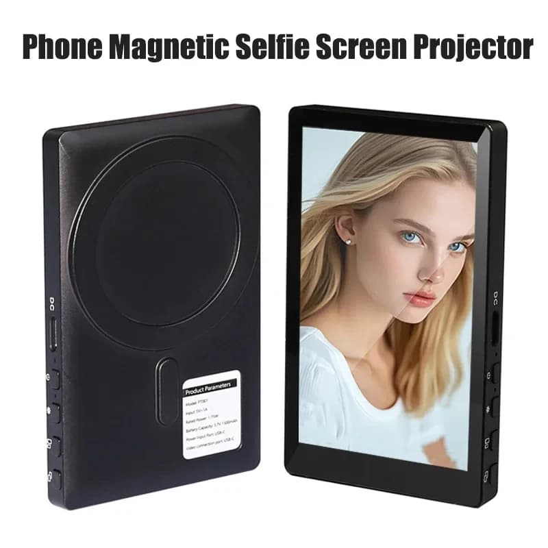 Telefono magnetico selfie monitor schermo proiettore smartphone fotocamera posteriore per selfie vlog streaming live per Android iPhone 14 15 16