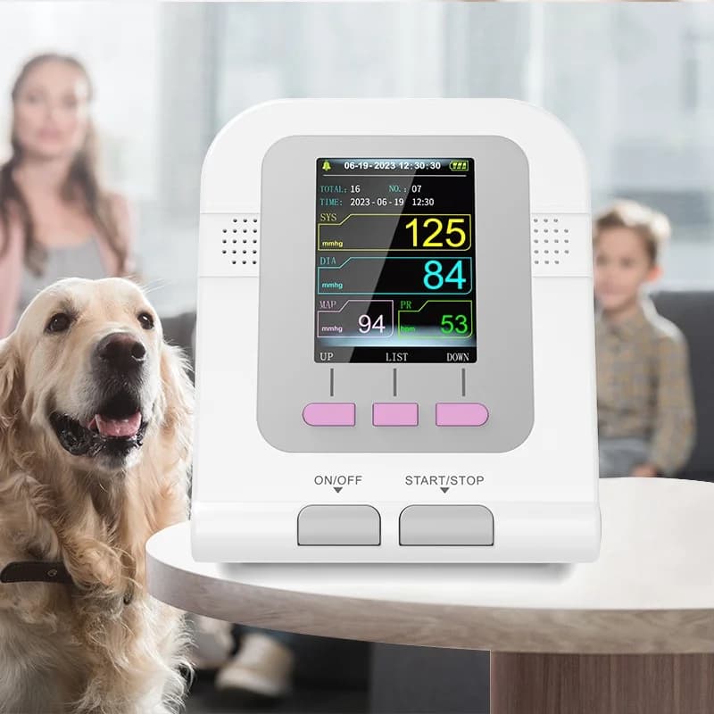 Dispositivo di monitoraggio della sonda con clip per lingua, misurazione della pressione arteriosa per animali domestici, monitor elettronico veterinario della pressione arteriosa