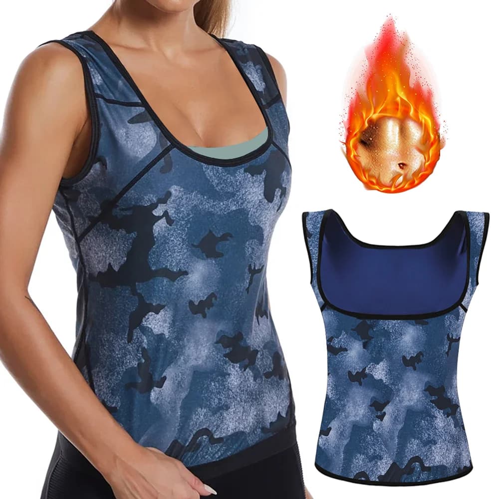 Gilet da sauna per donna Top da allenamento per la perdita di peso Canotta per il sudore caldo Corsetto fitness Top Dimagrante Shaper Sport Bruciare i grassi Tute da sauna