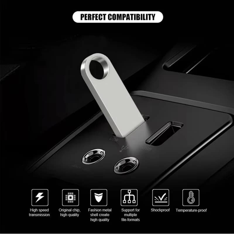Chiavetta USB 128GB, Pendrive 128GB, Memory Stick 32GB, 4GB, 64GB, 8GB, 16GB in Metallo