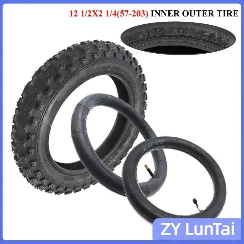 12 Inch Tire 12 1/2x2 1/4 57-203 for Gas Electric Scooters / E-Bike / Bicycle Tyre 12 1/2X2 1/4 Wheel Tyre & Inner Tube