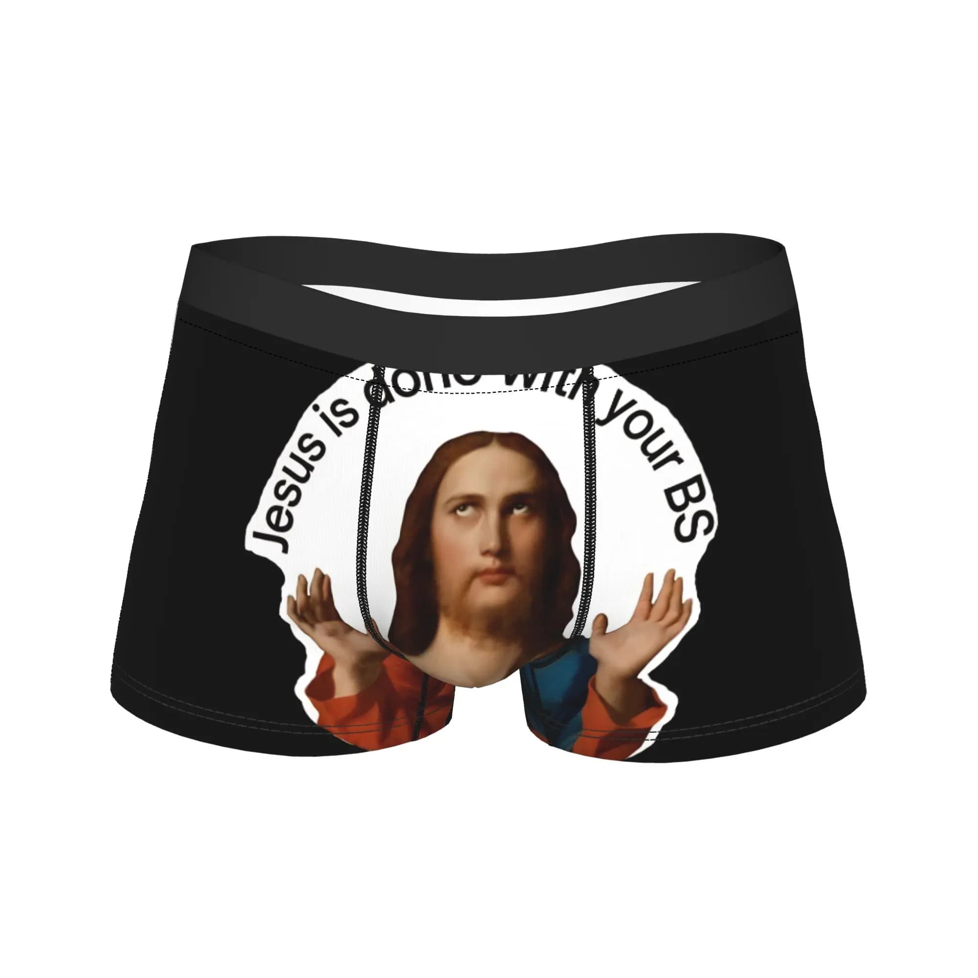Mutande da uomo con stampa croce di Pasqua, boxer comodi, taglie forti