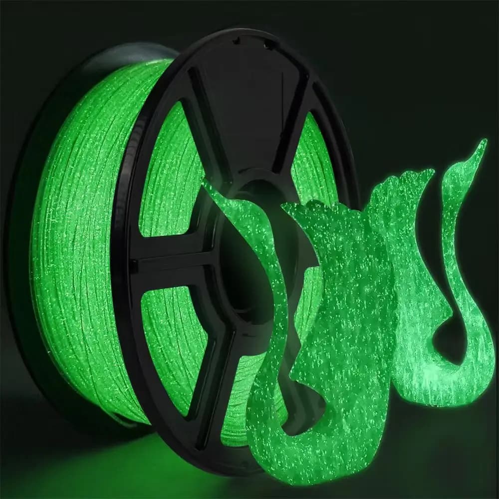 Filamento luminoso PLA 1kg/500g/250g/200g 1.75mm Stampante 3D Arcobaleno Cambia colore PLA Glow In The Dark Filamento Lucido Firefly Blu