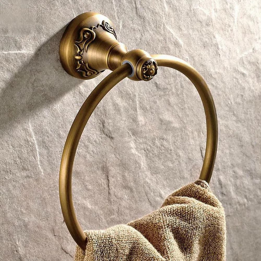 Anello portasciugamani da bagno accessori hardware da bagno portasciugamani portasciugamani archaize porta asciugamani in ottone Nba428