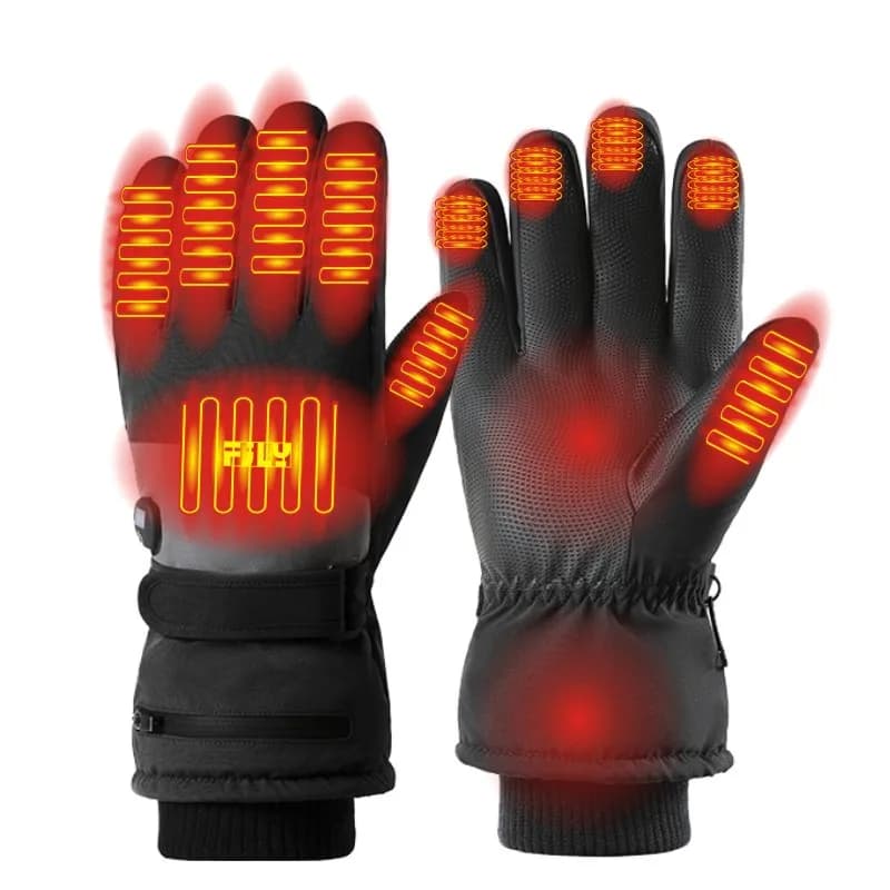 Guanti sportivi da sci elettrici ricaricabili da snowboard per adulti, impermeabili, termici, riscaldati invernali, con dita divise per sci, moto