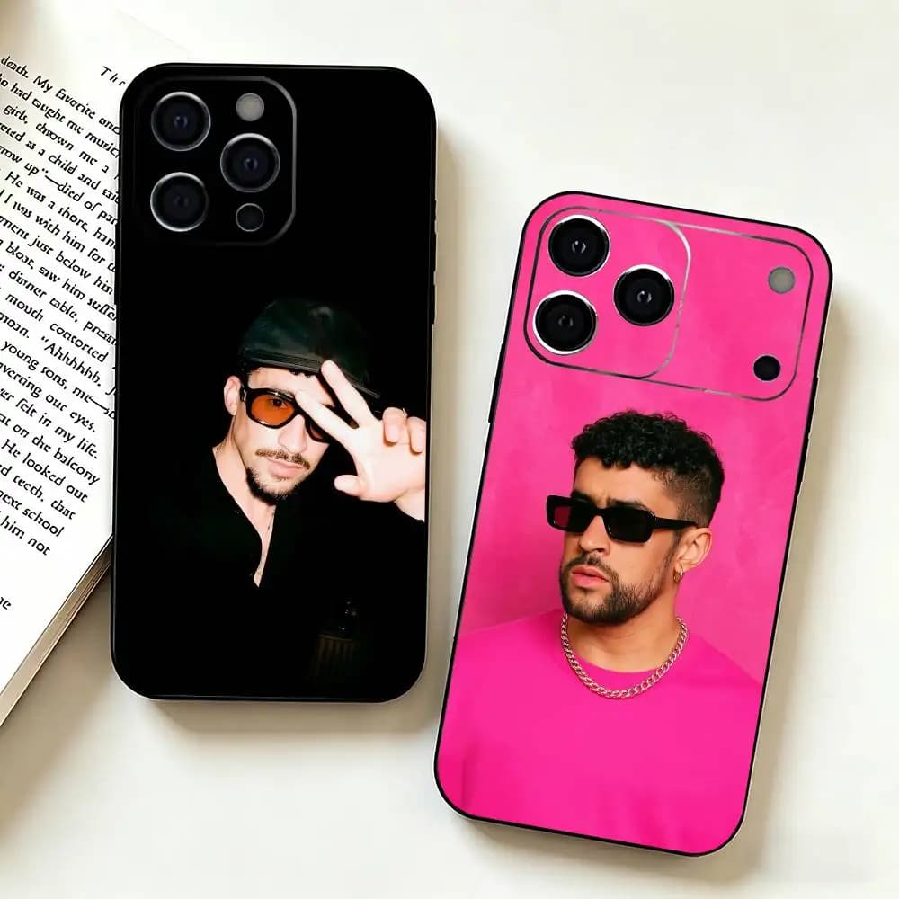 DtMF B-Bad B-Bunny S-Singer Phone Case For iPhone 17, 16,15,14,13,12,11 Plus,Pro Max, Others Soft Black Cover