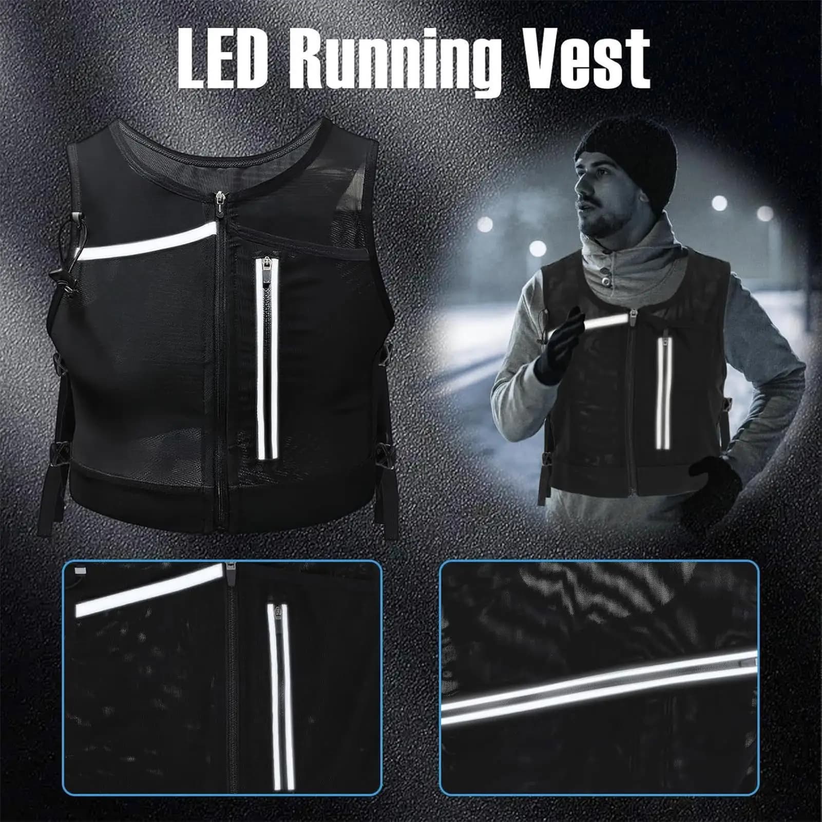 Men's Running vest Cycling chest bag sweat resistant hydration vest for racing, outdoor climbing, night camping