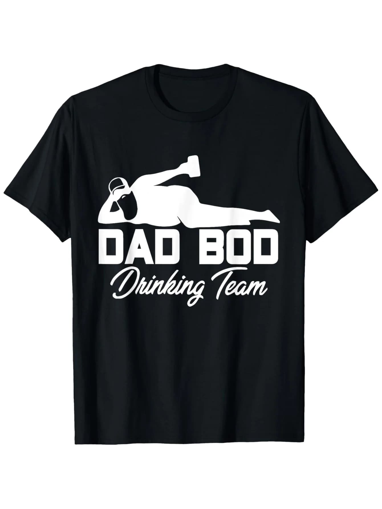 Dad Bod Drinking Team T-shirt - 100% cotton, S-XXXL, black, fun gift for beer lovers