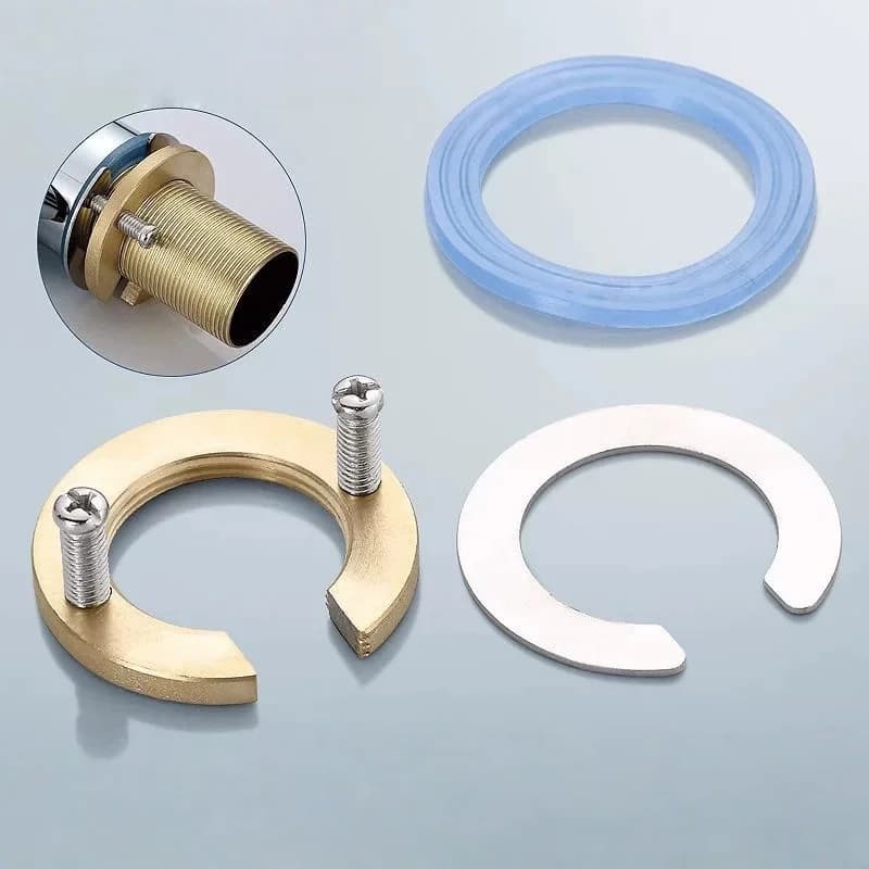 Kit di fissaggio per rubinetti tipo C con dado anti-sfilamento e rondella anti-sfilamento per rubinetti da cucina e lavelli
