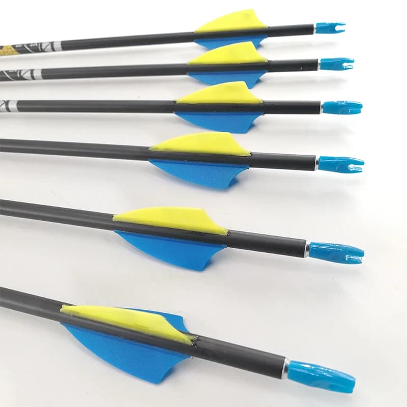 Spine 350 400 450 500 600 700 800 900 Archery Pure Carbon Arrows for Compound Recurve Bow Longbow Hunting Targets