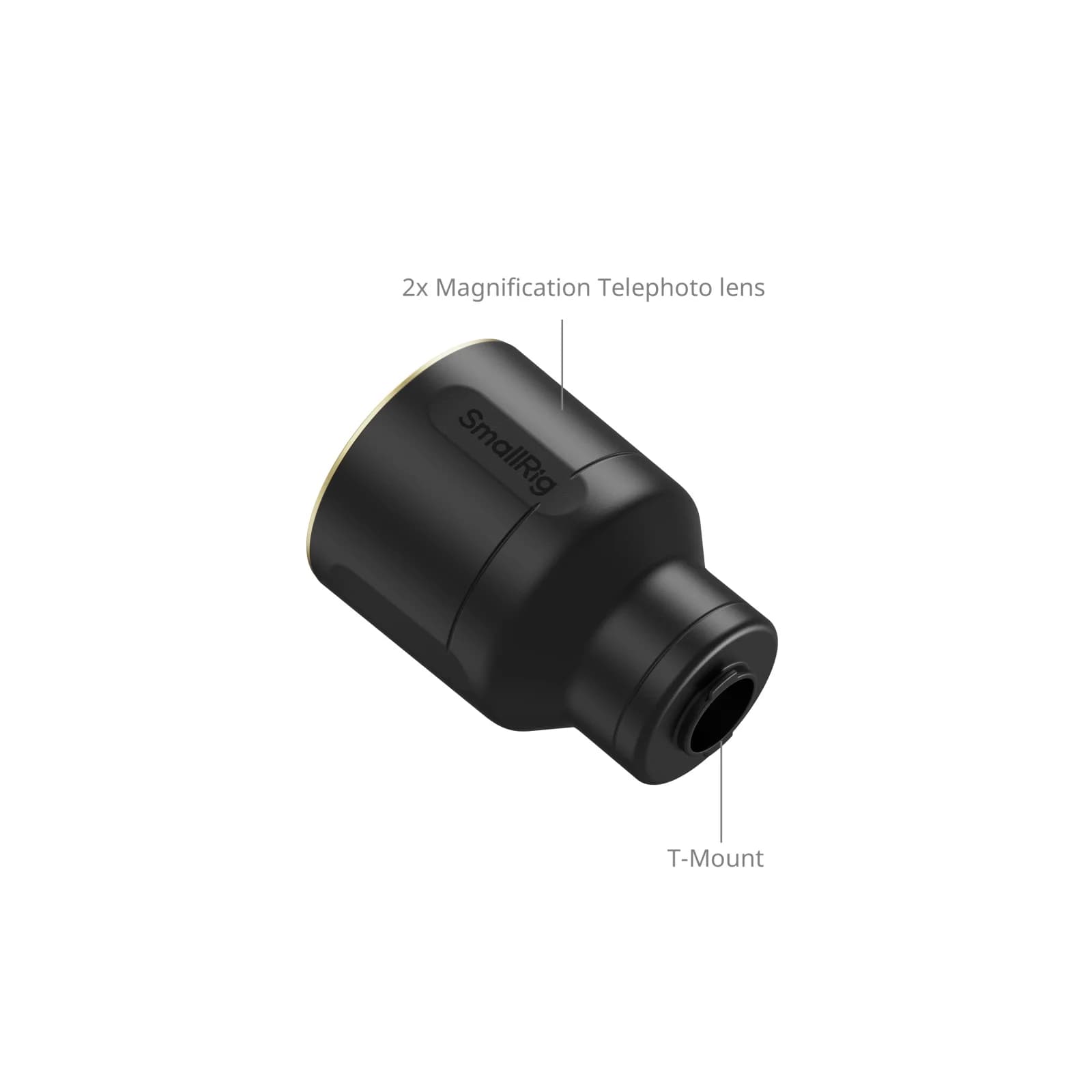SmallRig 5920 Obiettivo Teleobiettivo 2X con Attacco T per Fotocamera Smartphone iPhone Serie 17 Pro e Telefoni Android