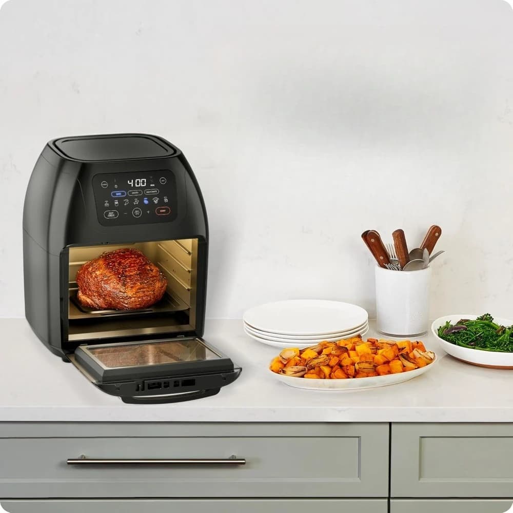 Multifunction Digital Air Fryer with Roast, Dryer, Convection Oven, 17 Preset Programs on Touch Screen to Fry, Roast