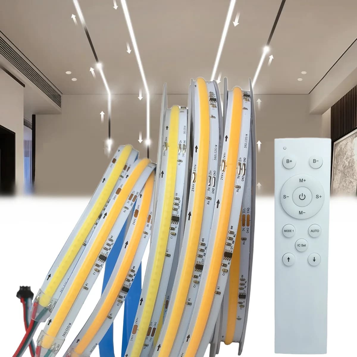 WS2811 IC Strips LED COB Current Water Light High Density 360 L/M Flexible LED Strip warm white/natural white/cold white
