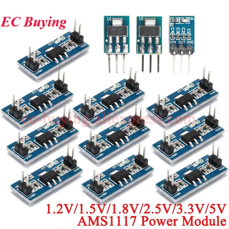 20 pz/1 pz AMS1117 LM1117 1.2 V 1.5 V 1.8 V 2.5 V 3.3 V 5 V DC-DC Step Supplies Buck Supply Module For Arduino Raspberry pi PCB board