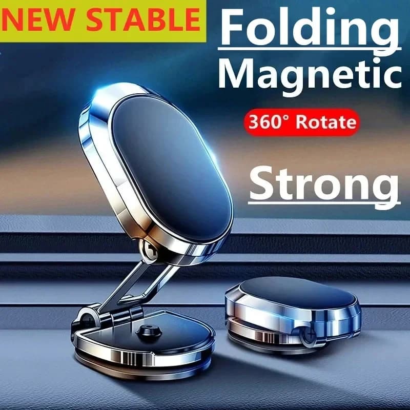 Magnetic car telephone support 360 ° Telephone support with swivel magnet Foldable dashboard support Navigation phone support Car accessories