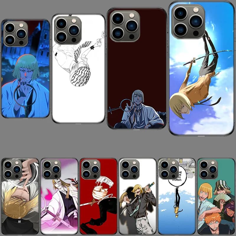 Bleach Shinji Hirako Phone Case For Iphone 16E 15 Pro 14 Plus 17E 16 17 Pro Max Air 11 12 13 Mini Shockproof Capa Cute Cover