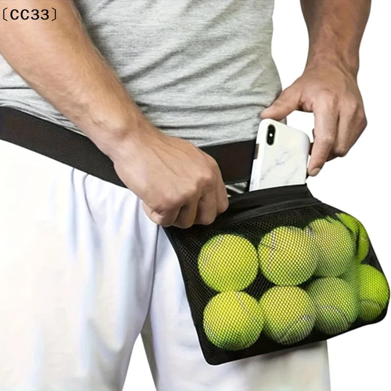 Porta palline da tennis, borsa da cintura per palline da pickleball per donna e uomo, contiene 8 palline da tennis o da pickleball, accessori sportivi〔CC33〕