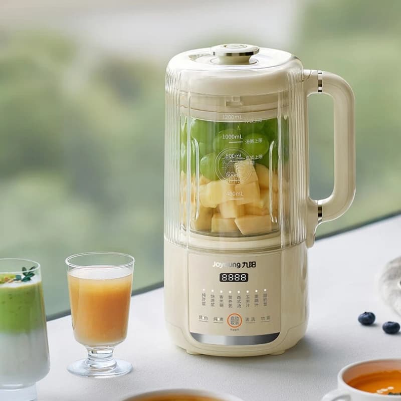 Joyoung 1.2L Soy milk machine with soundproof cover, silent blender, rice paste machine, fully automatic multifunctional for domestic use